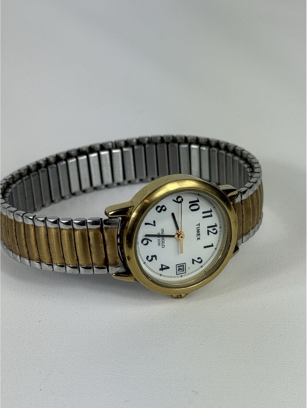 Timex Women's Indiglo Easy Reader Two-Tone Watch with an expansion band